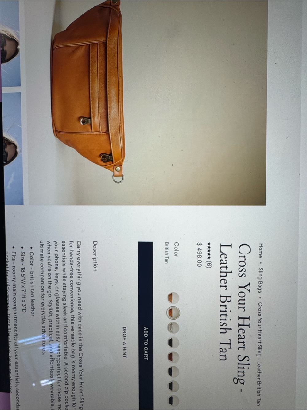 Parker Thatch Tan Leather Clutch - Picture 4 of 4